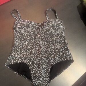 Catalina Ruched One-piece Polkadot Swimsuit 1X/16